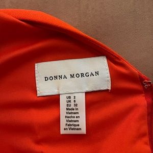 Orange/Coral Donna Morgan ruffle dress.